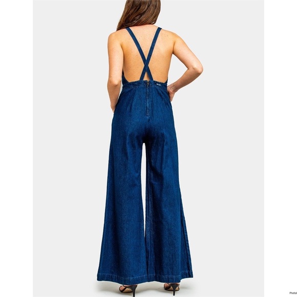 ROLLA’S Alice Denim Overalls Wide Leg Flare Jumpsuit Size 24 - Picture 3 of 14